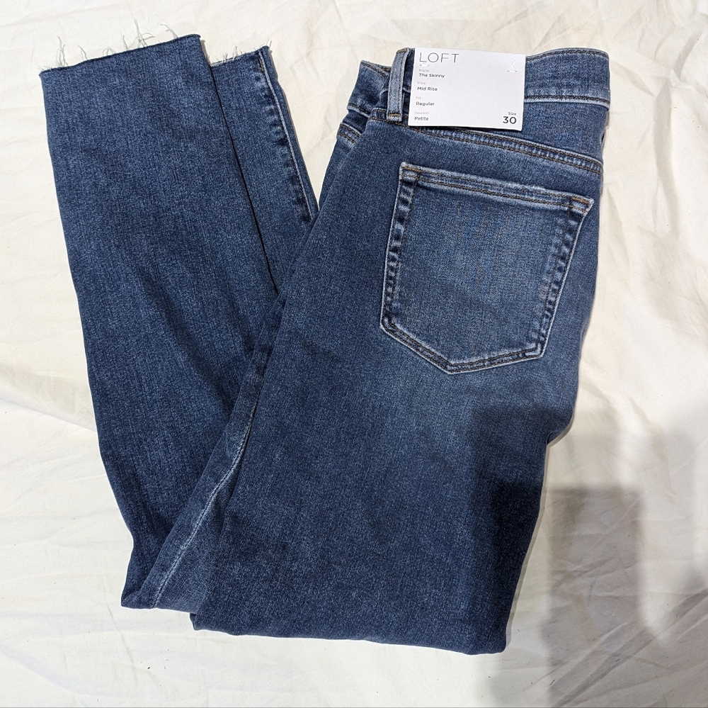 LOFT Women's Classic Indigo Straight Leg Jeans